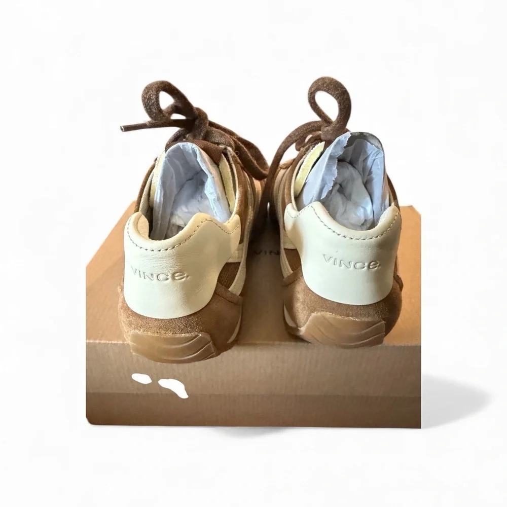 Vince Oasis Lace Up Sneakers in Elmwood/Milk - Picture 4 of 4